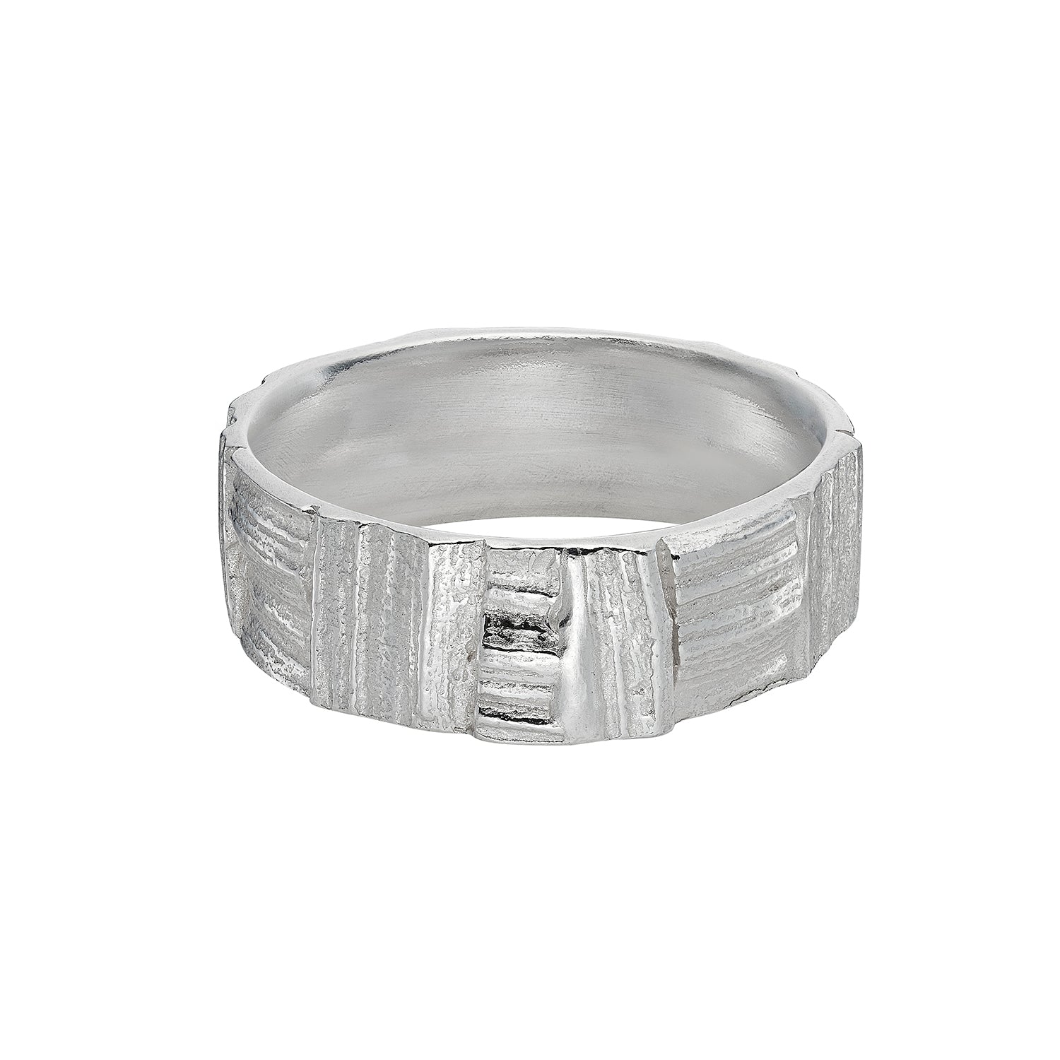 patchwork silver ring