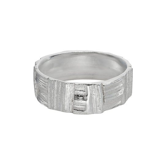 patchwork silver ring