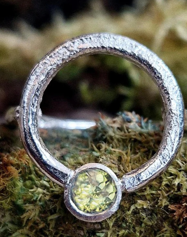 Peridot Circle of Light Ring