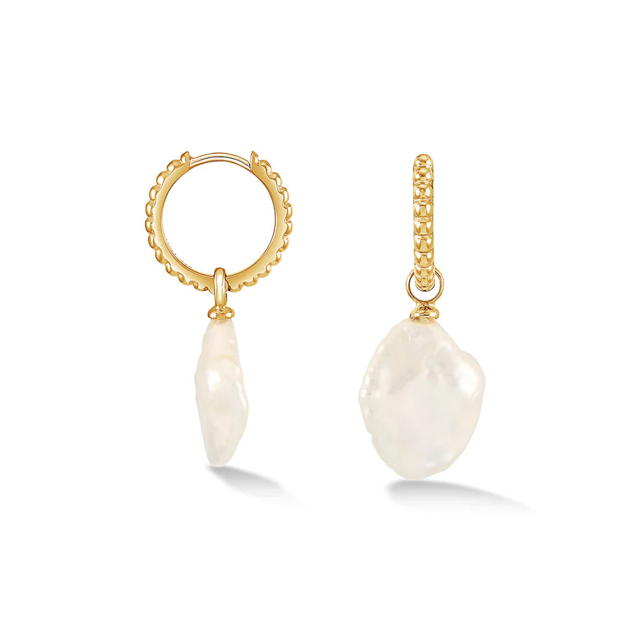 Keshi Pearl Hoops