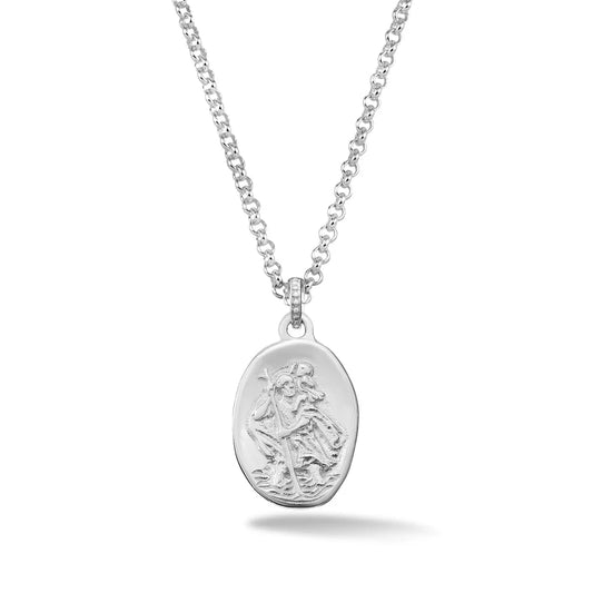Silver St Christopher Necklace