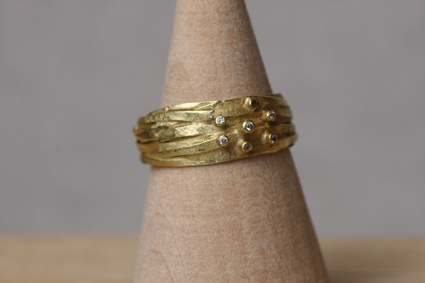 VAULT - Shimara Carlow 18ct yellow gold and diamond wrap ring