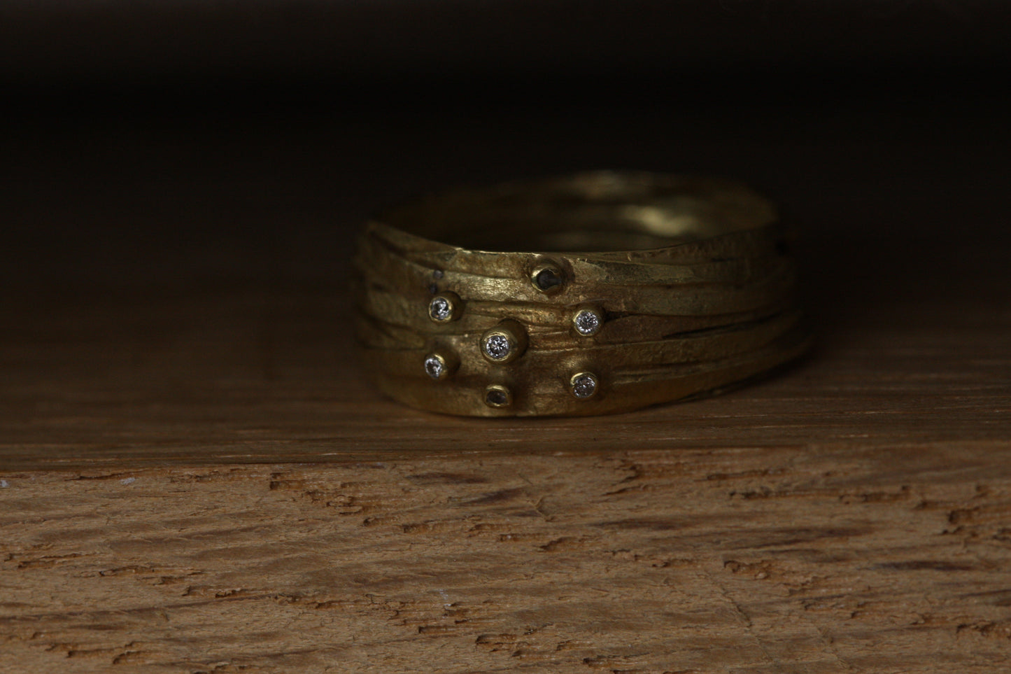 VAULT - Shimara Carlow 18ct yellow gold and diamond wrap ring