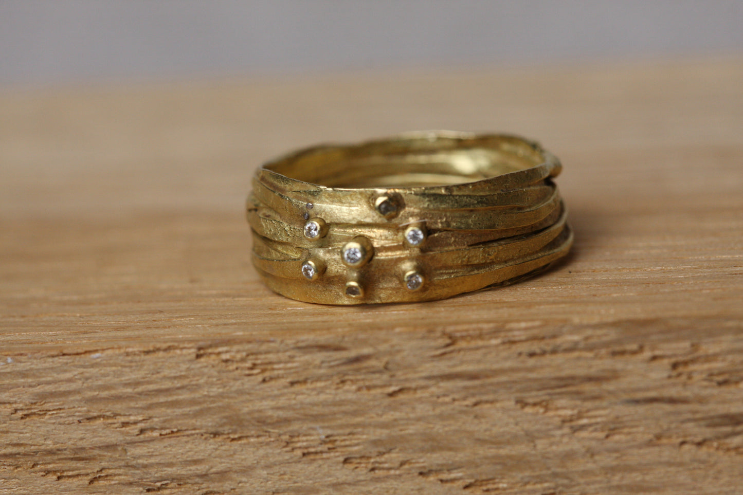 VAULT - Shimara Carlow 18ct yellow gold and diamond wrap ring