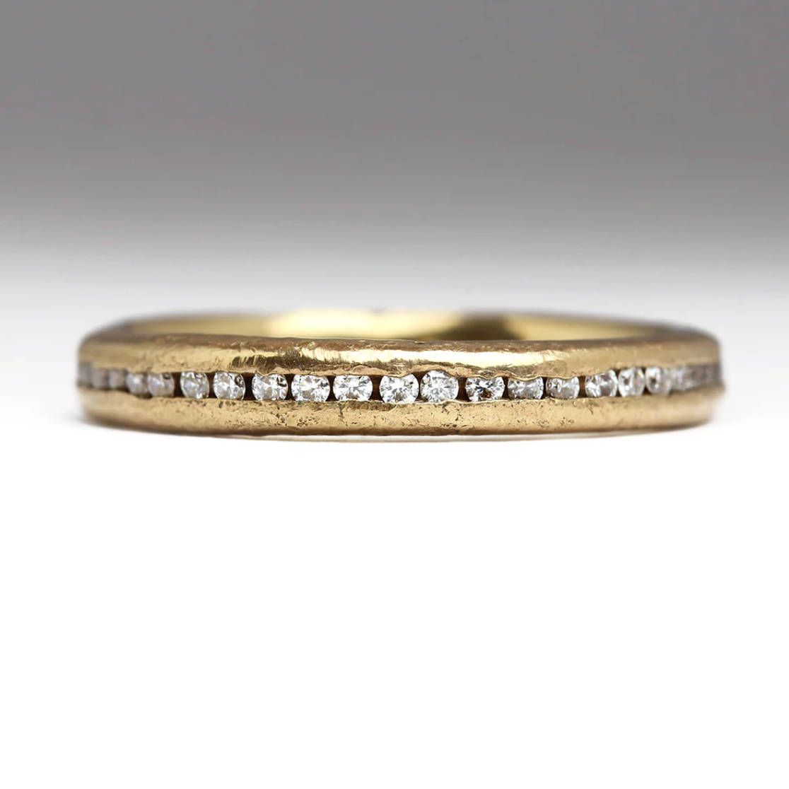 Sandcast Diamond Eternity Ring
