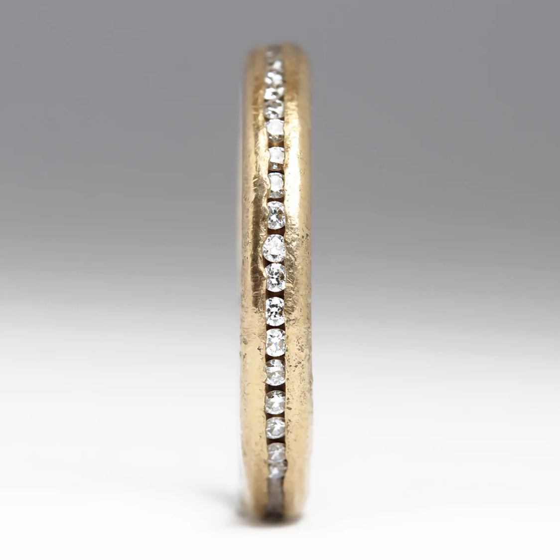 Sandcast Diamond Eternity Ring