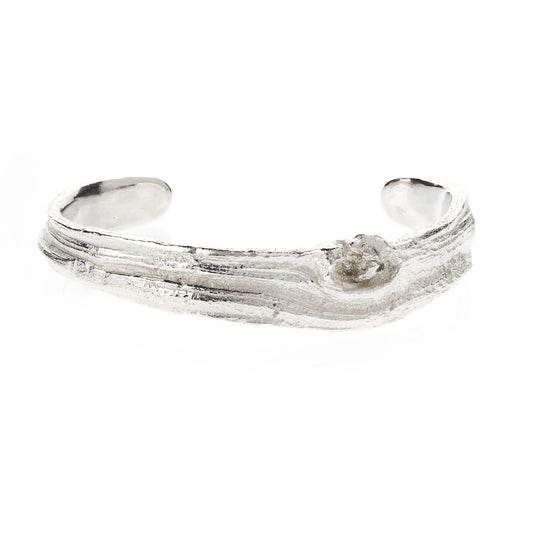 Silver Knot Oak Cuff