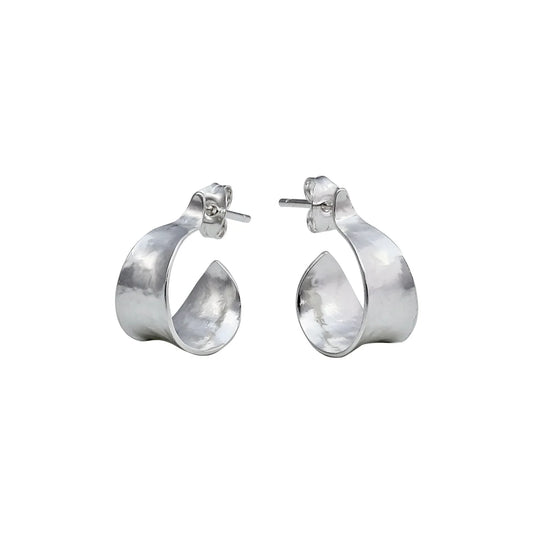 Komorebi Small Curl Hoop Earrings - Silver