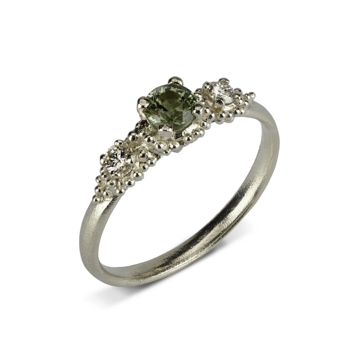 Triple Sapphire Cluster Ring