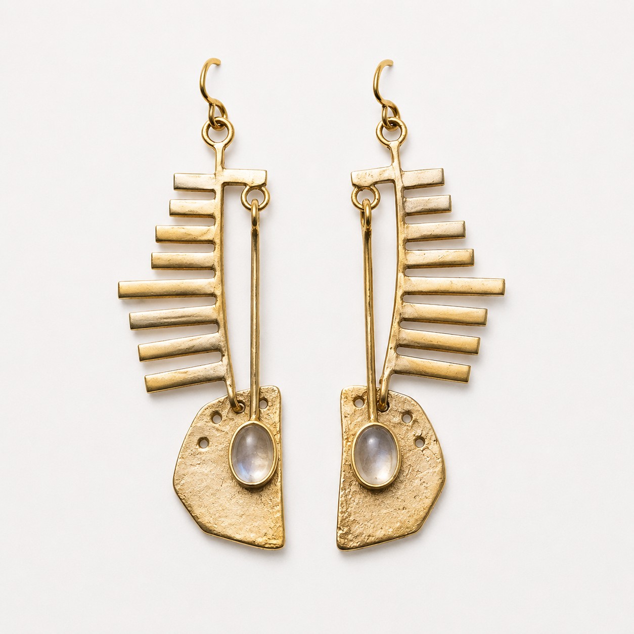 VAULT - Pam Burrows 9ct gold & Moonstone earrings