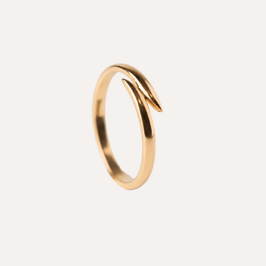 18ct Rose Gold cross over band