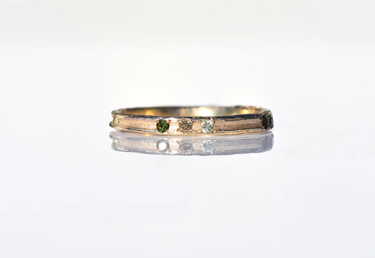 Corkscrew Willow eternity ring - 9ct gold
