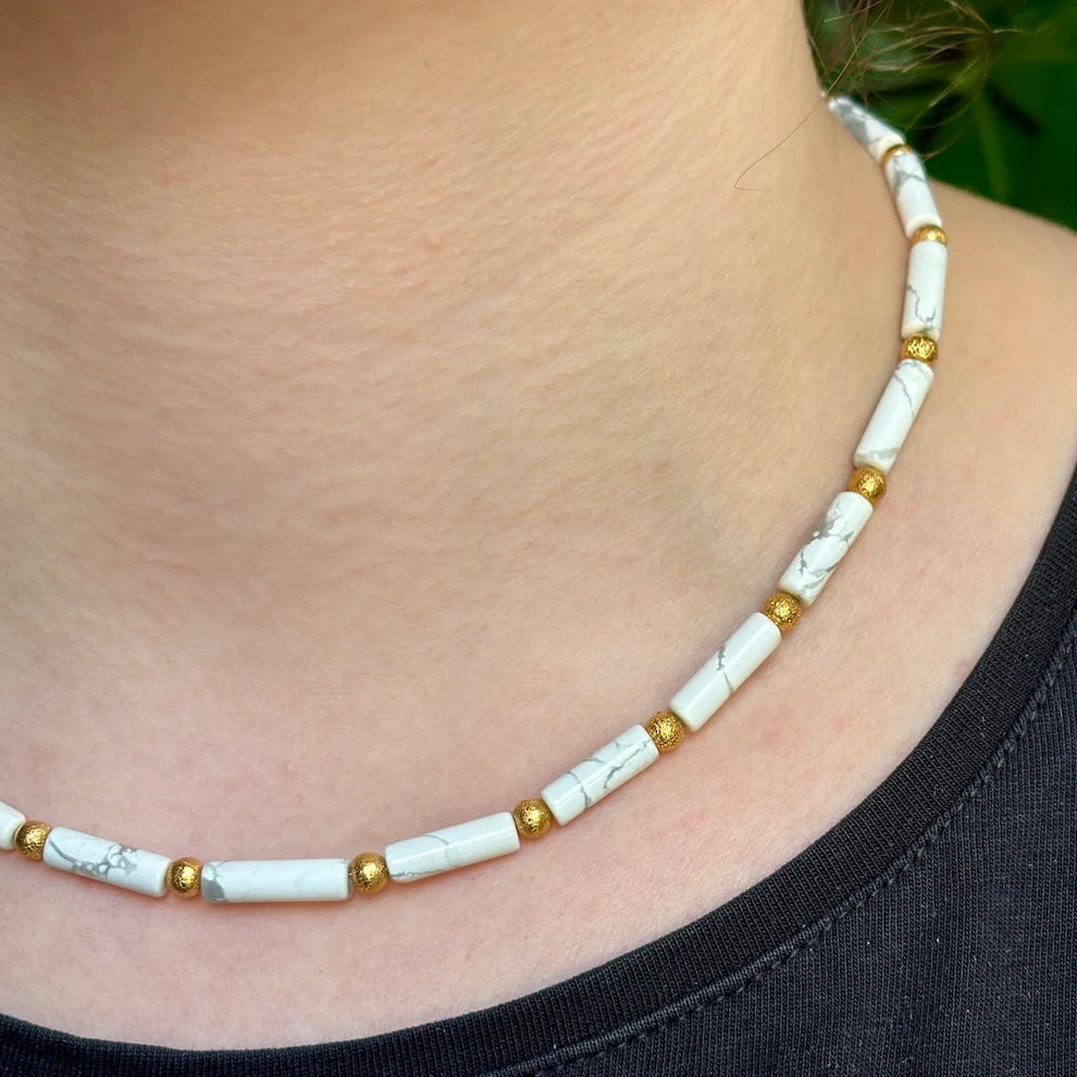 Plethora Triona Necklace with Howlite