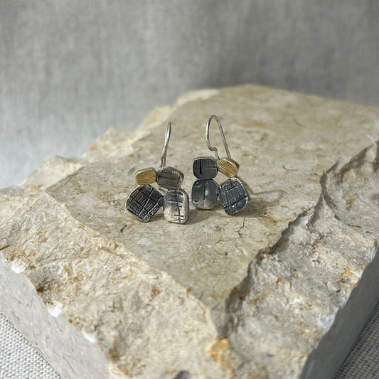 textured drop earrings