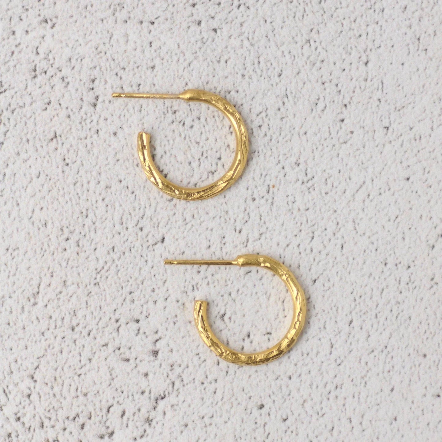 Flux Hoop Earrings - Gold