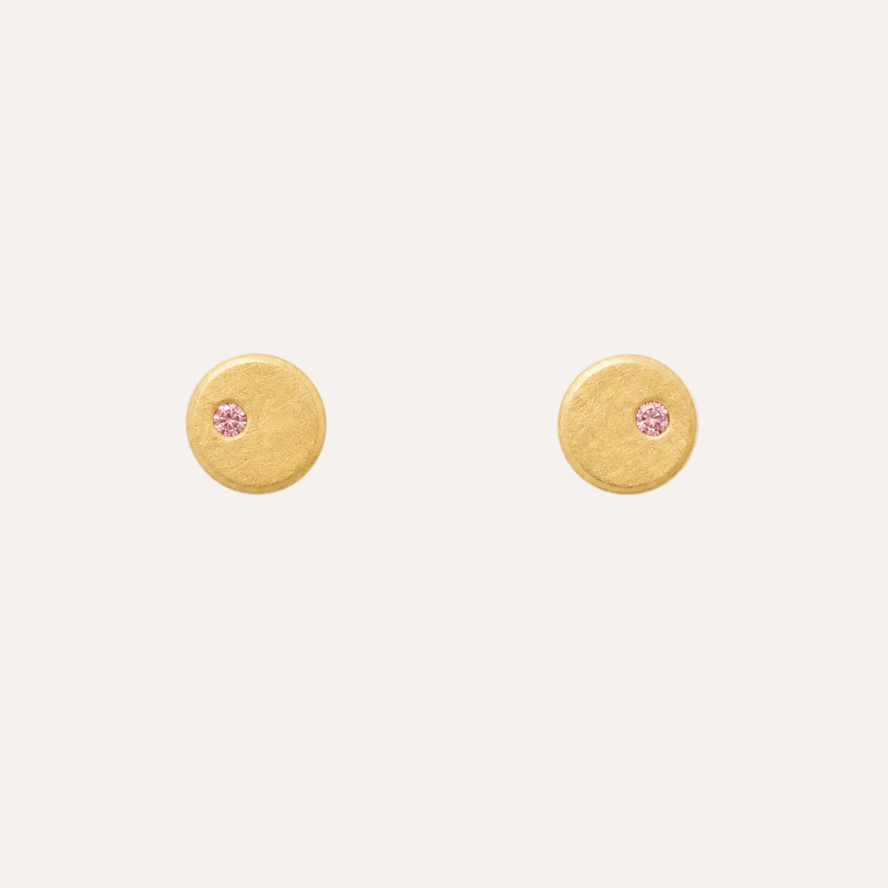 Pink Diamond Speckle Stud Earrings
