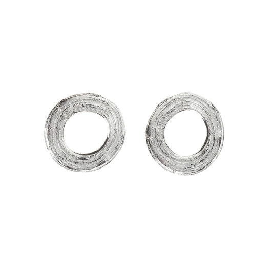 English Oak Circle Studs