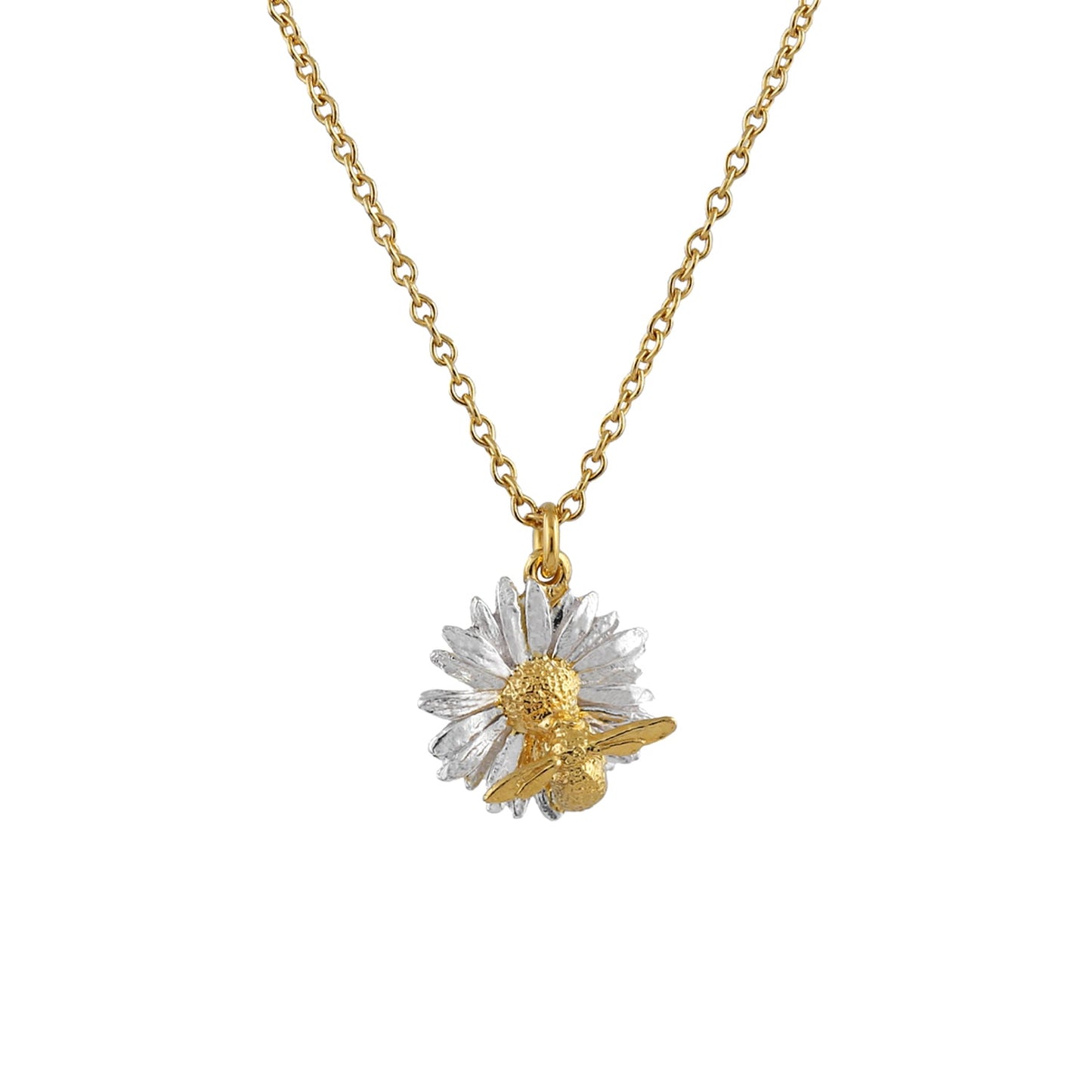 Daisy Necklace with Teeny Bee