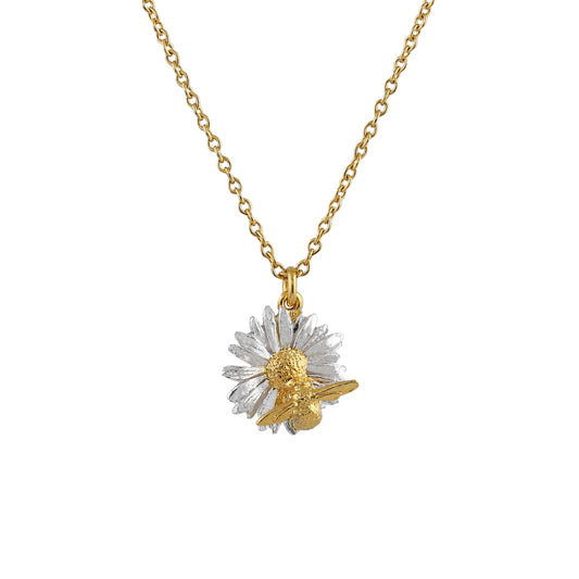 Daisy Necklace with Teeny Bee