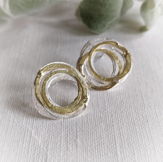Gold & Silver Wrap Studs