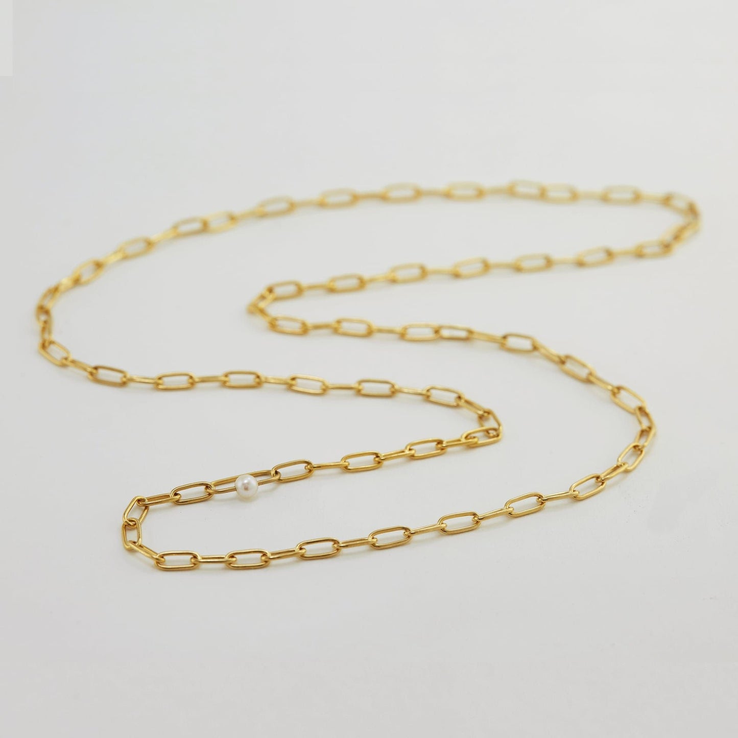 gold link necklace