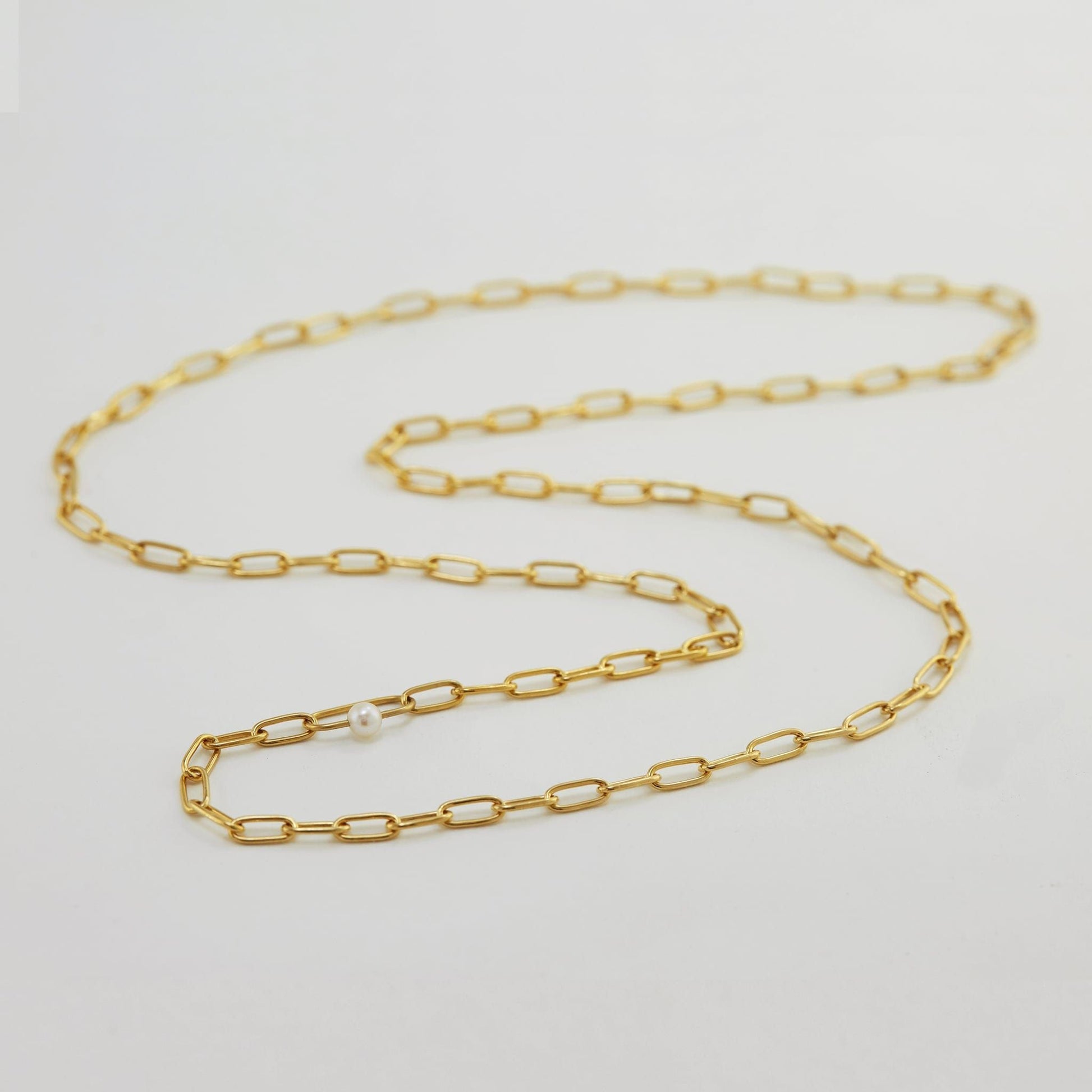 gold link necklace