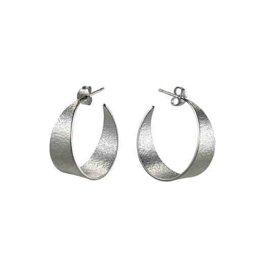 Icarus Medium Hoops Silver
