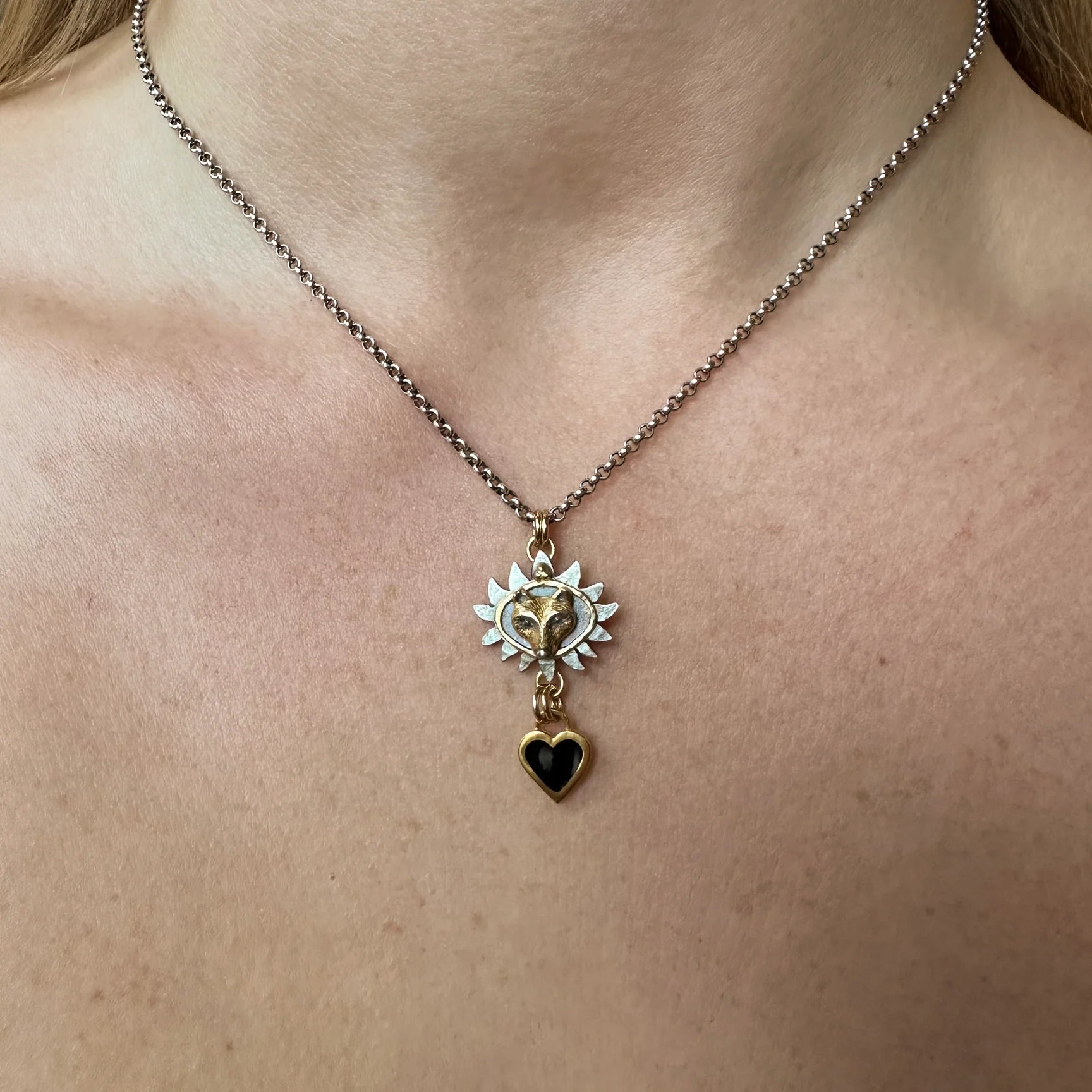 lupa necklace worn