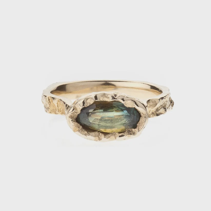 East west hawthorn ring montana sapphire