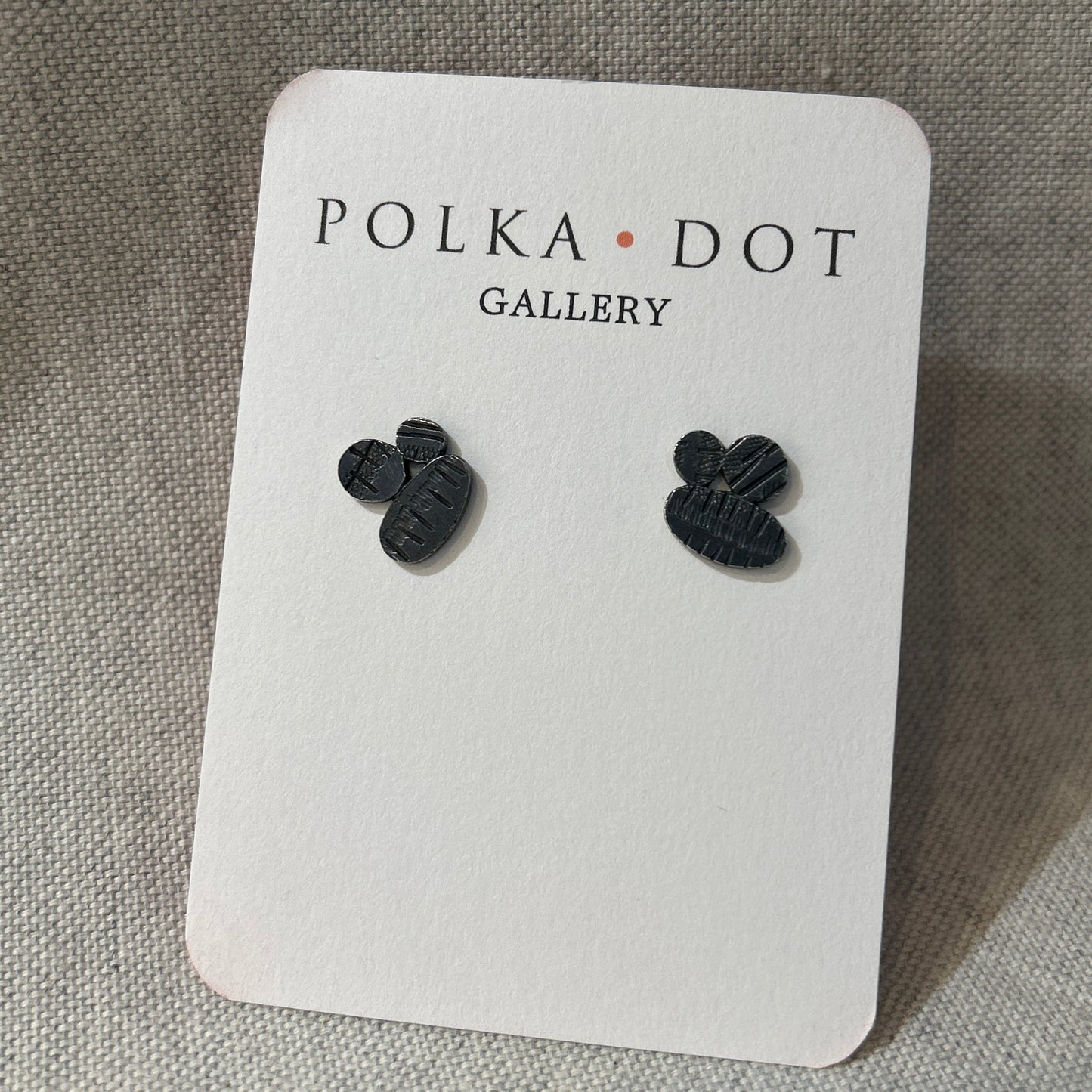 oxidised silver studs