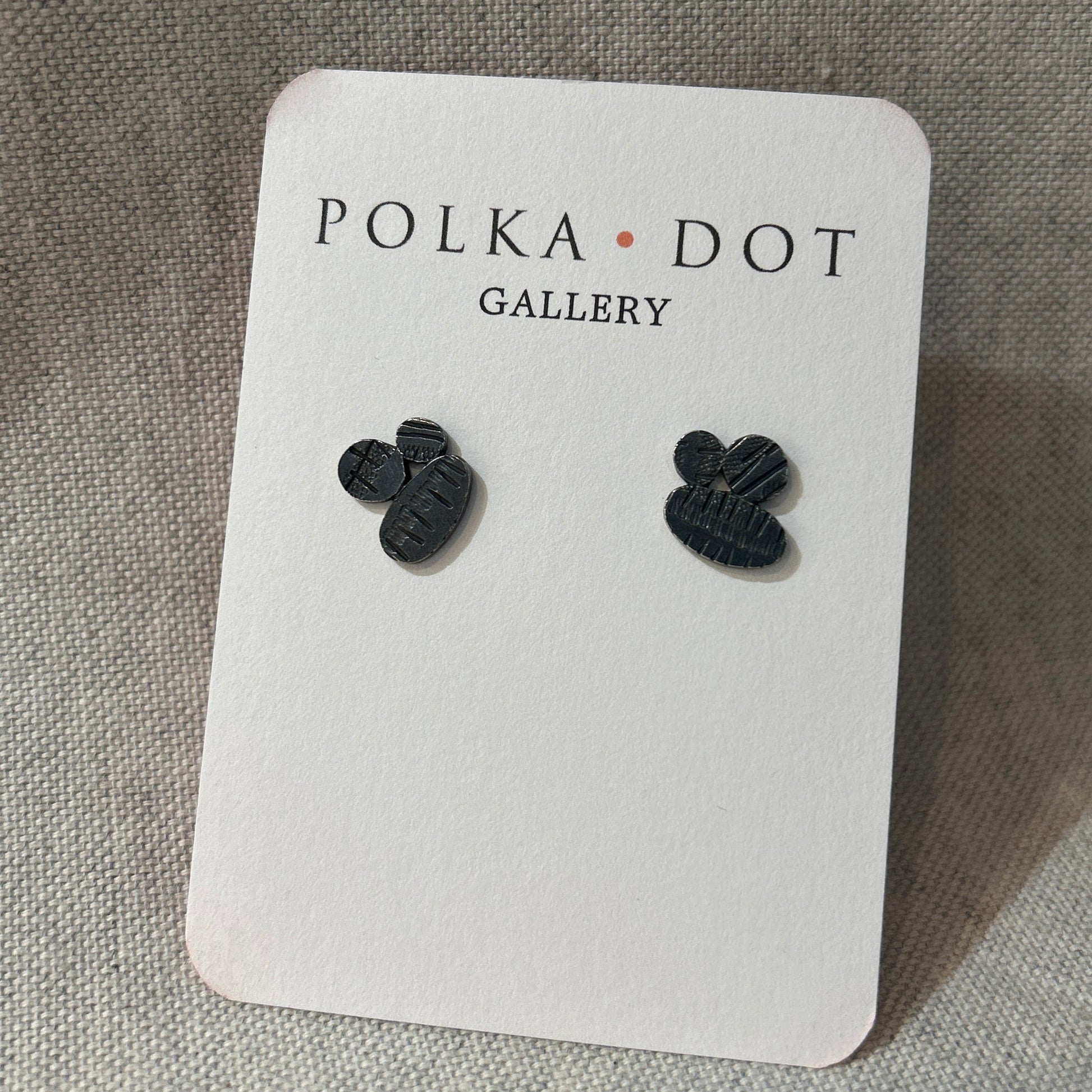 oxidised silver studs