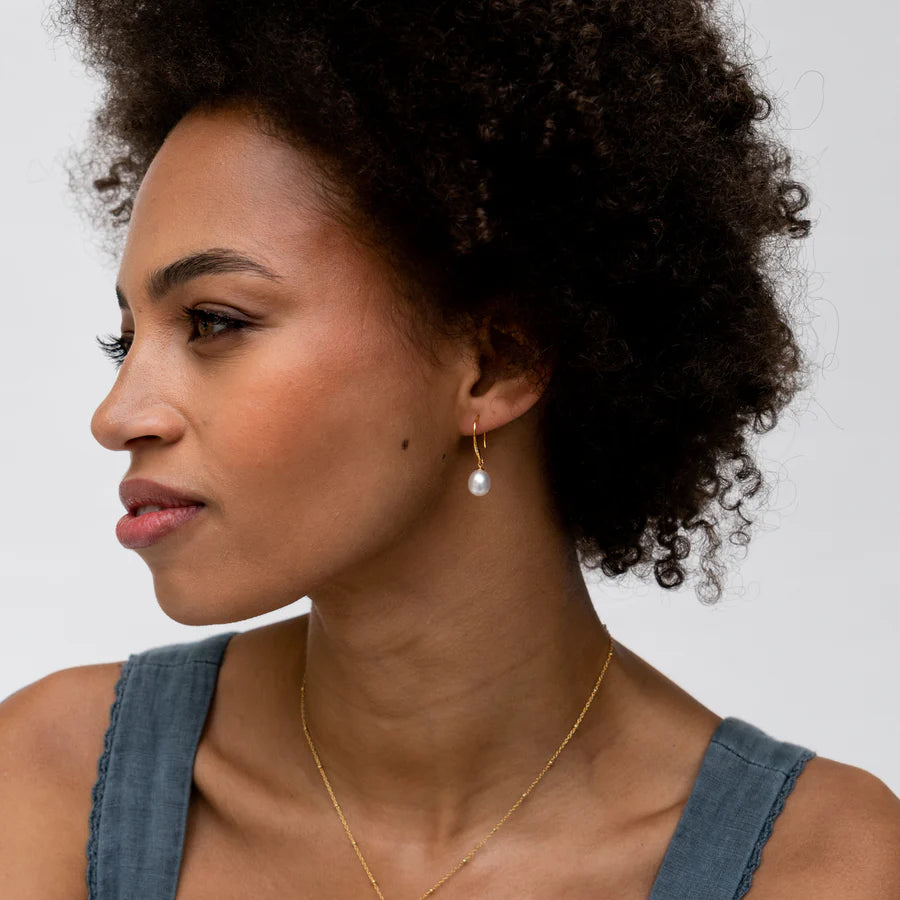 pearl drop earrings