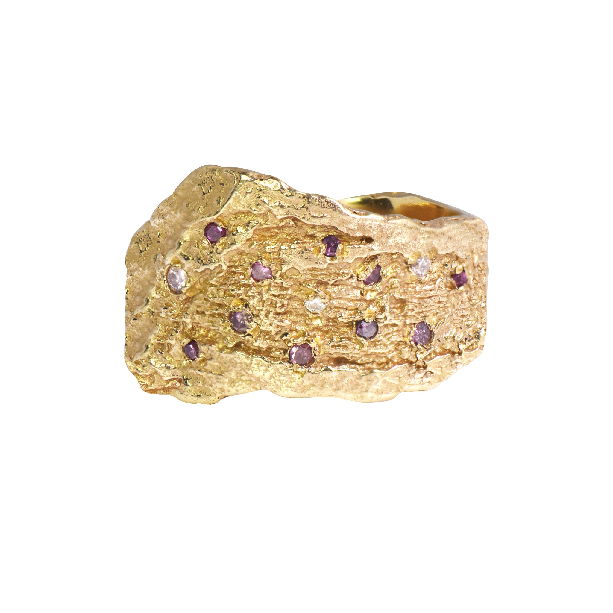 Scatter Gold and Sapphire Ring