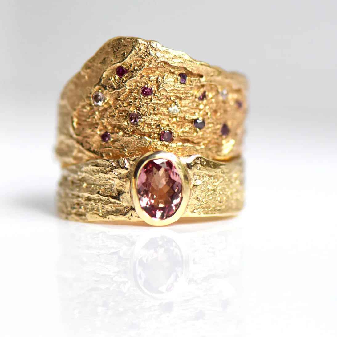Pink Sapphire & Gold Ring