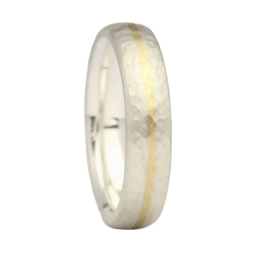 planished wedding ring