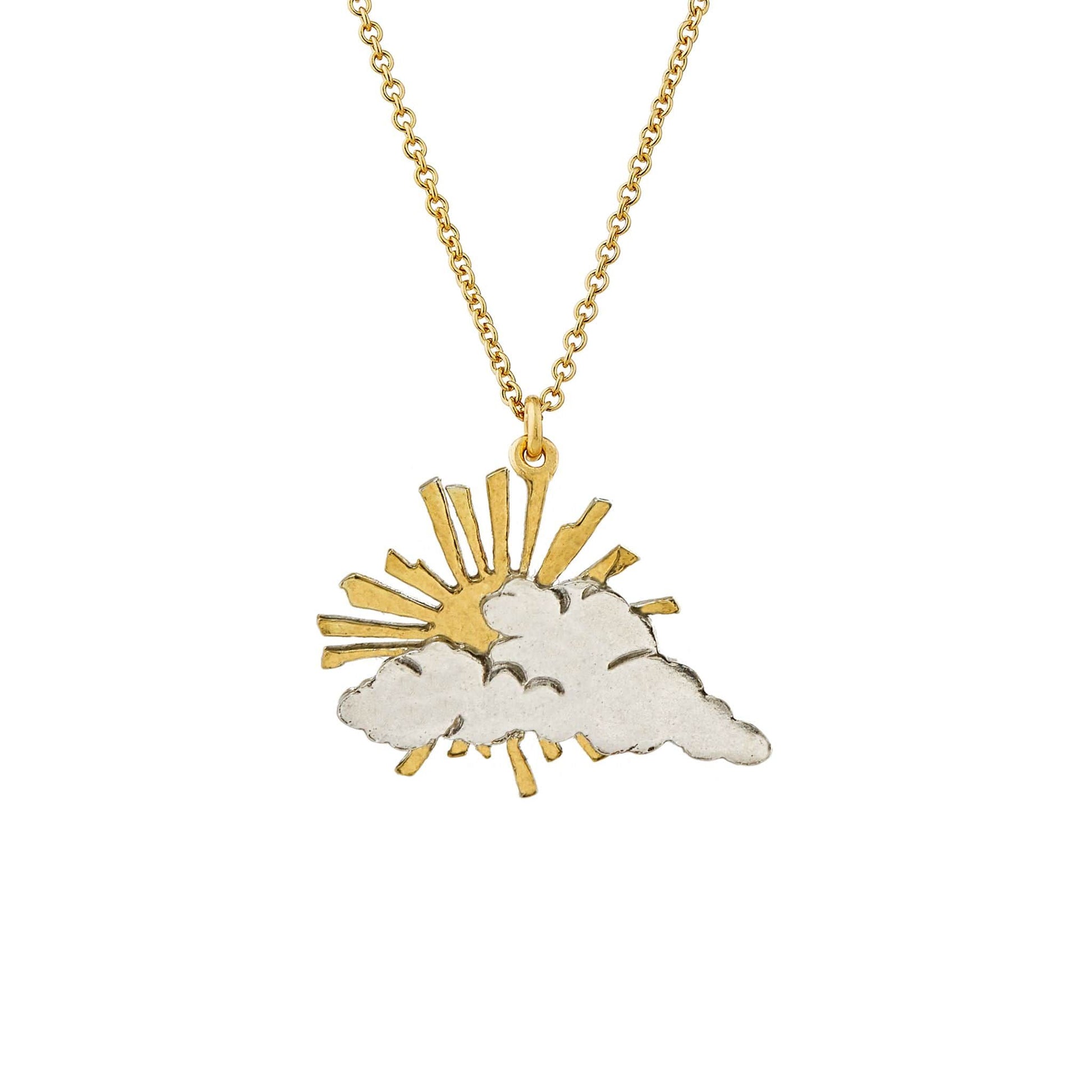 sun and cloud necklace