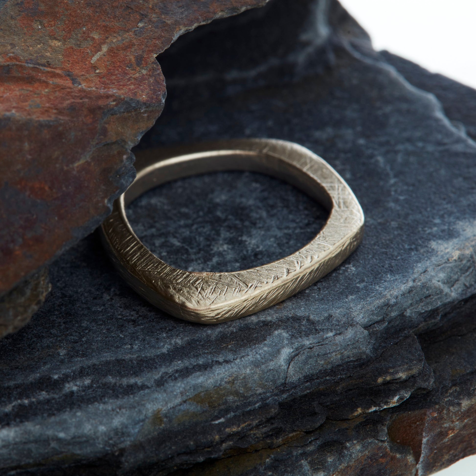 yellow gold carved ring