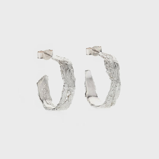 Medium london plane hoops - Silver