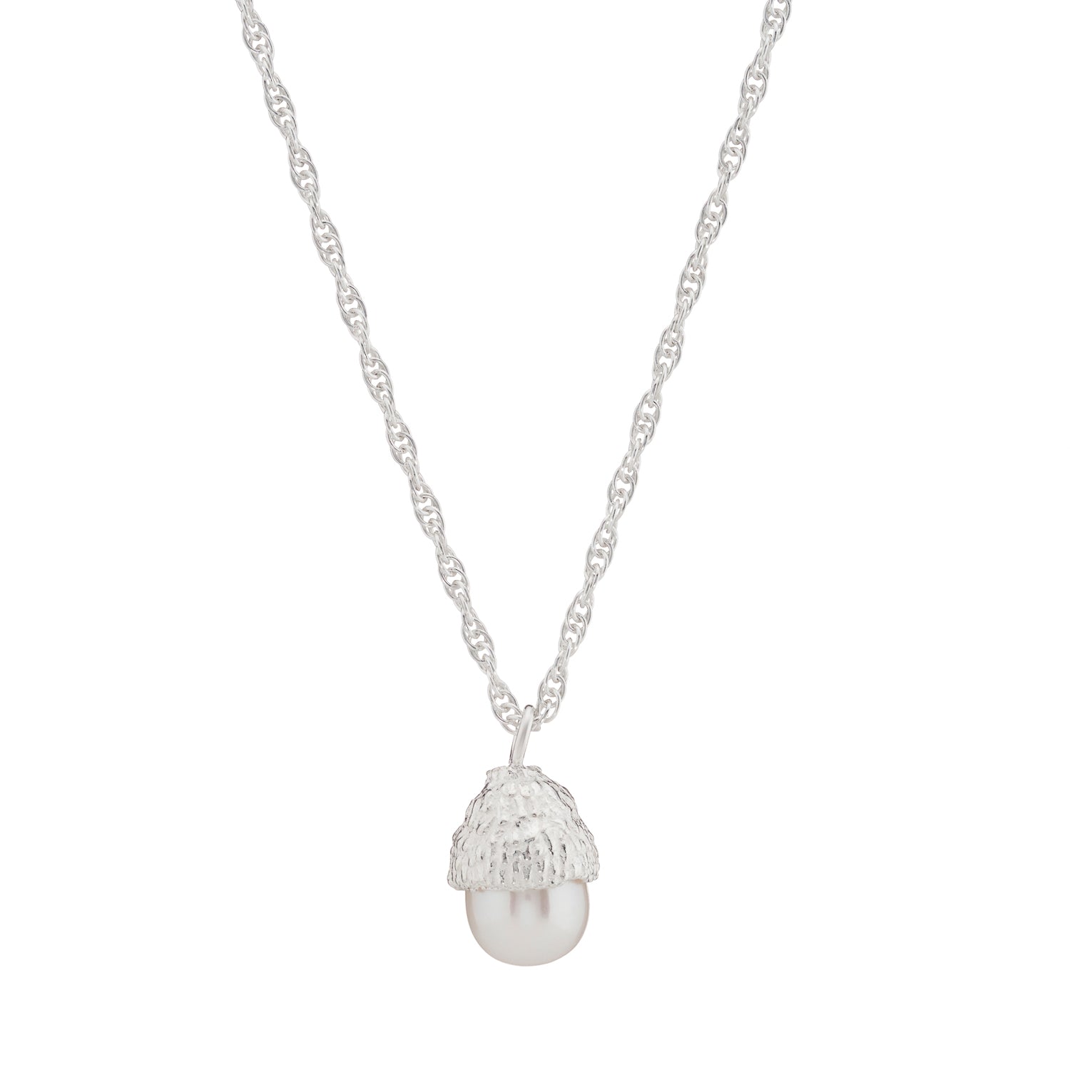 silver acorn pendant
