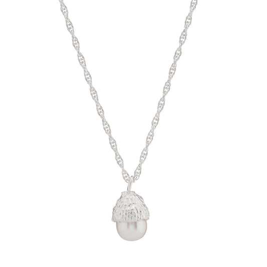 silver acorn pendant