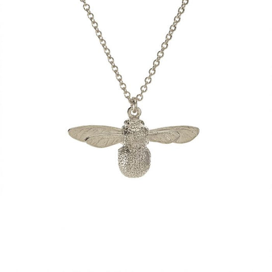 silver been necklace
