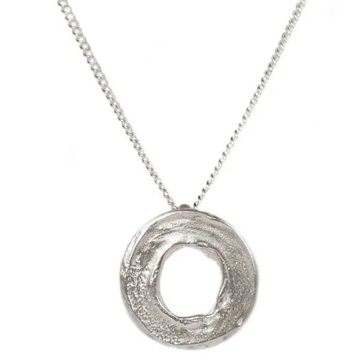silver circle pendant