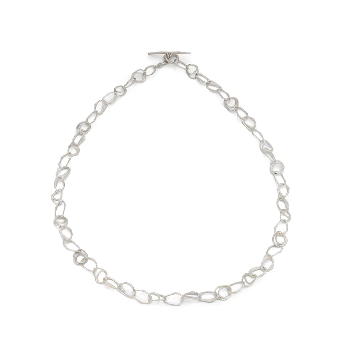 silver pebble necklace