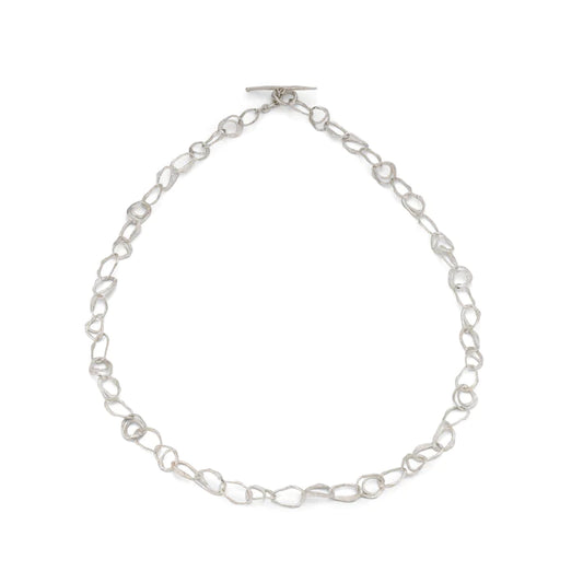silver pebble necklace