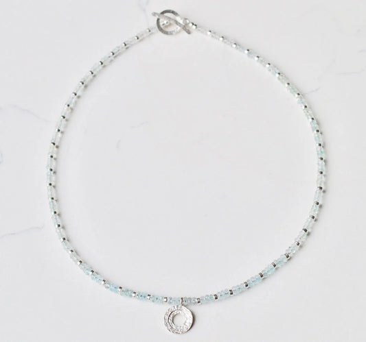 Aquamarine & Silver Necklace