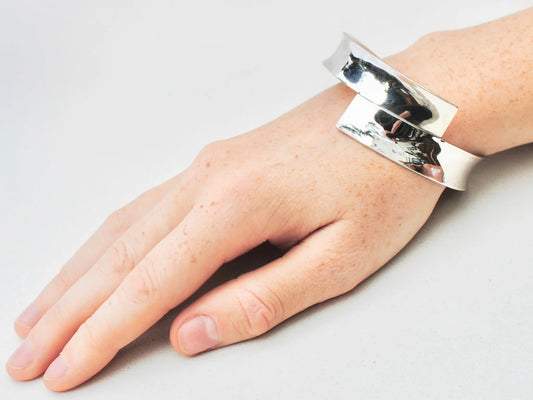 Silver Whirlpool Bangle