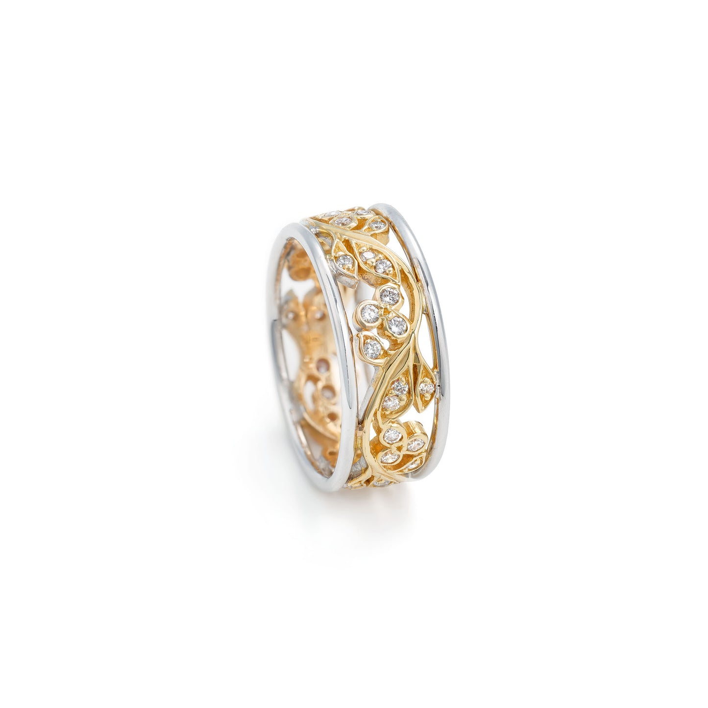 White and Yellow Gold Diamond Ring