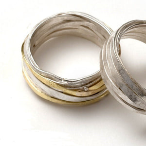 Silver and Gold Wrap Ring