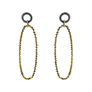 Oxidised Silver and Gold Earrings