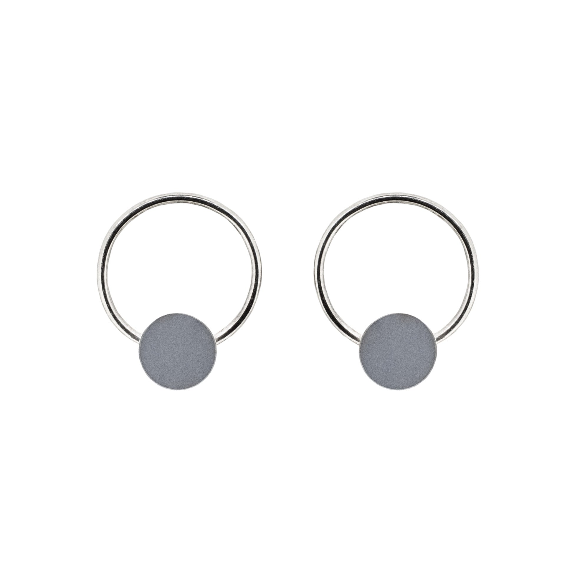 Silver and Grey Earrings